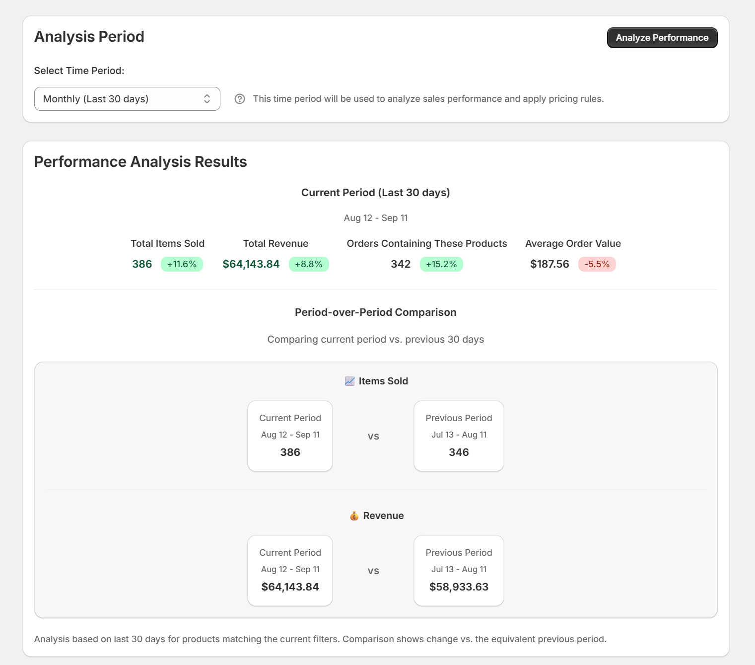 Analytics & features preview