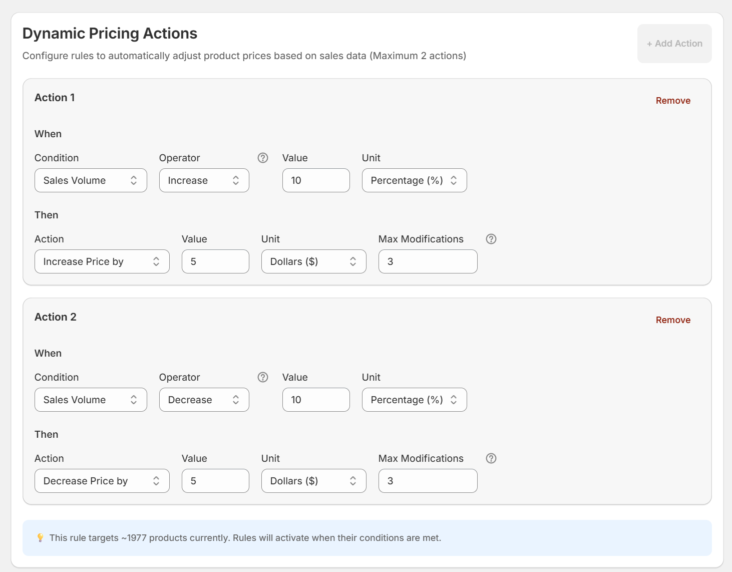 Create Dynamic Pricing Rule
